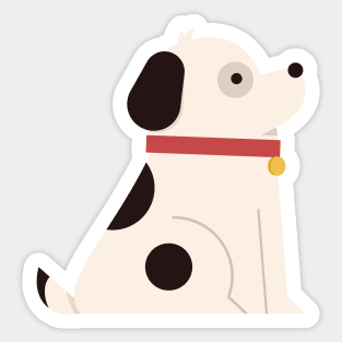 Cute (Kawaii) Dog Sitting Down Sticker